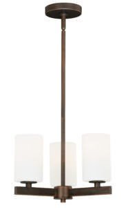 Vaxcel H0122 H0121 Glendale Steel 3L Chandelier Sienna Bronze