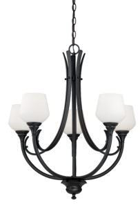 Vaxcel H0126 H0125 Grafton Steel 5L Chandelier Oil Rubbed Bronze