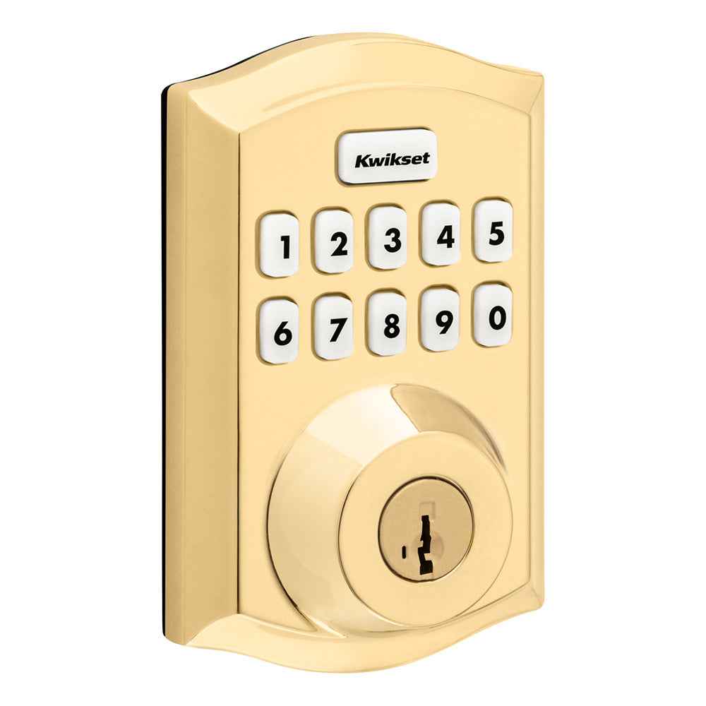 Kwikset HC620TRLZW700LR Traditional Home Connect Keypad Connected Smart Lock Deadbolt in Lifetime Brass