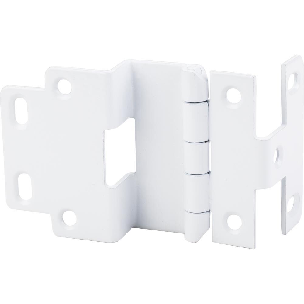 Hardware Resources White Non-Mortise Institutional 5-Knuckle Cabinet Hinge