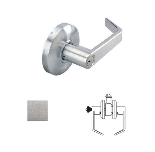 Cal-Royal ICSL05-26D-2-3/8 satin chrome storeroom door lever