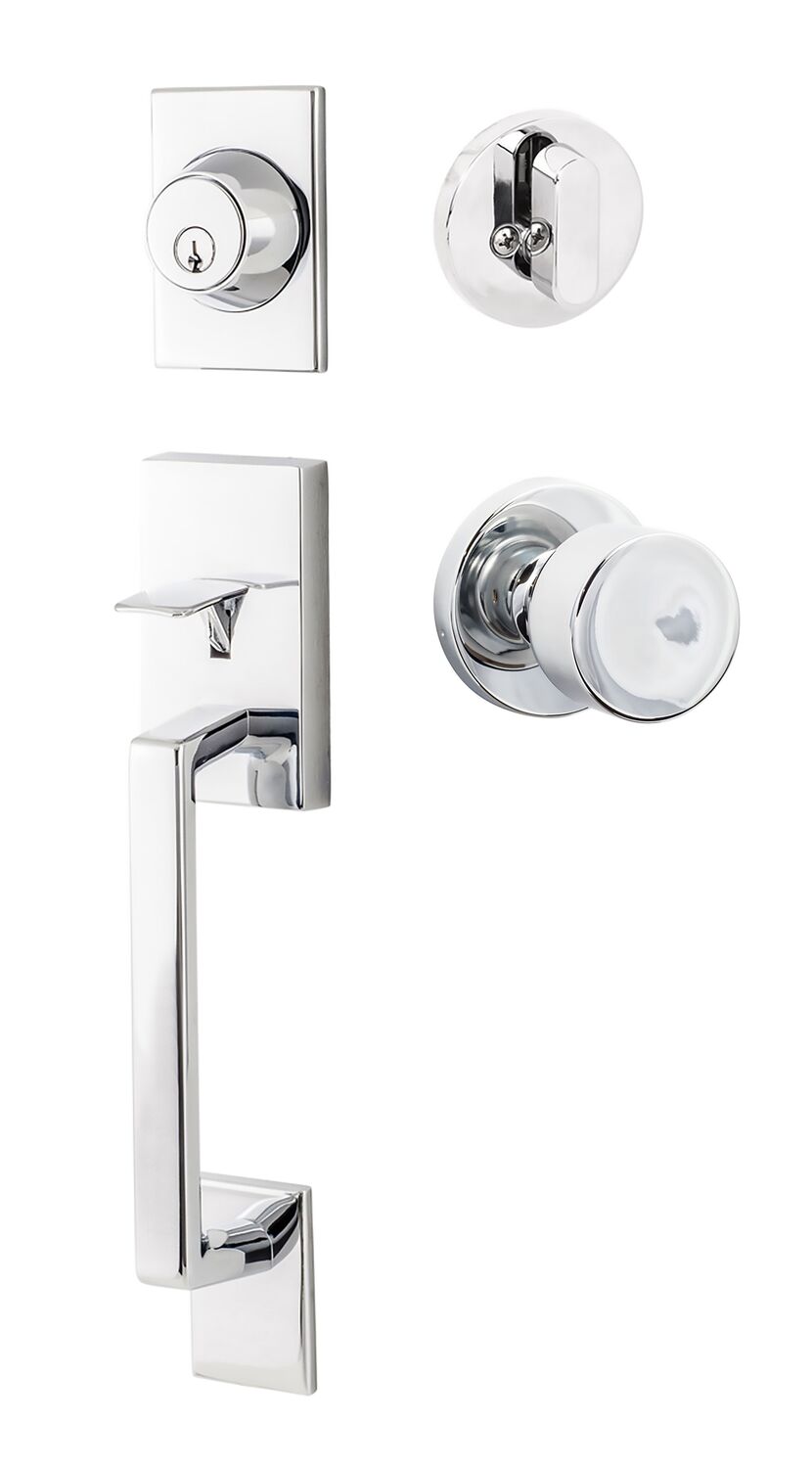 Sure-Loc KN507-R-BG-RD 26 polished chrome single cylinder handleset