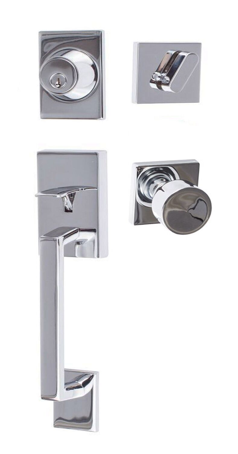 Sure-Loc KN507-S-BG-SQ 26 polished chrome single cylinder handleset