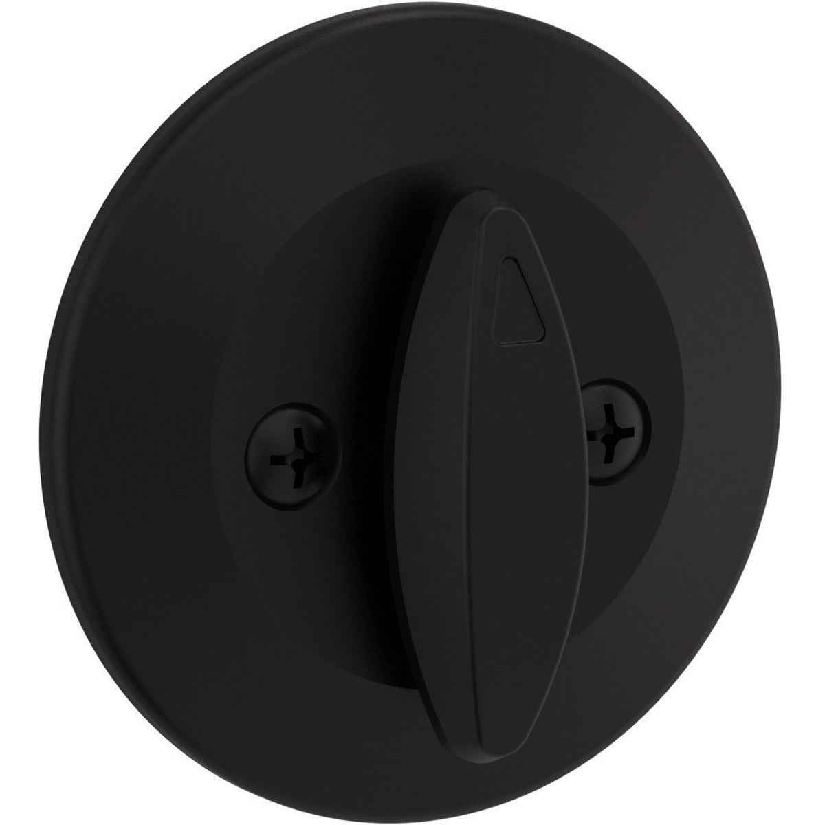 Kwikset 663 Rated One Sided Turn Deadbolt in Matte Black