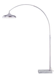 Vaxcel L0005 Bacio Steel Instalux LED Arc Lamp Satin Nickel