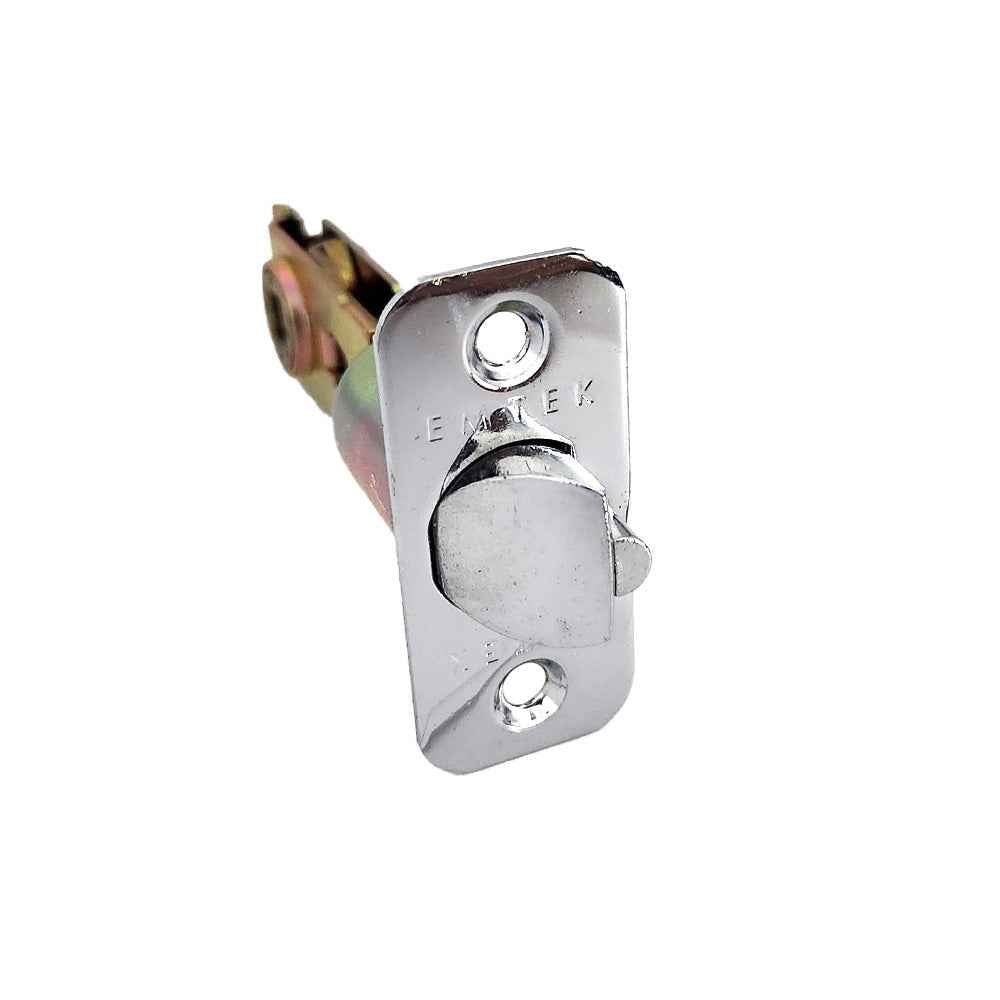 Emtek in Lever or Knob 2-3/4" Backset 1/4" Radius Corner Deadlatch in Polished Chrome
