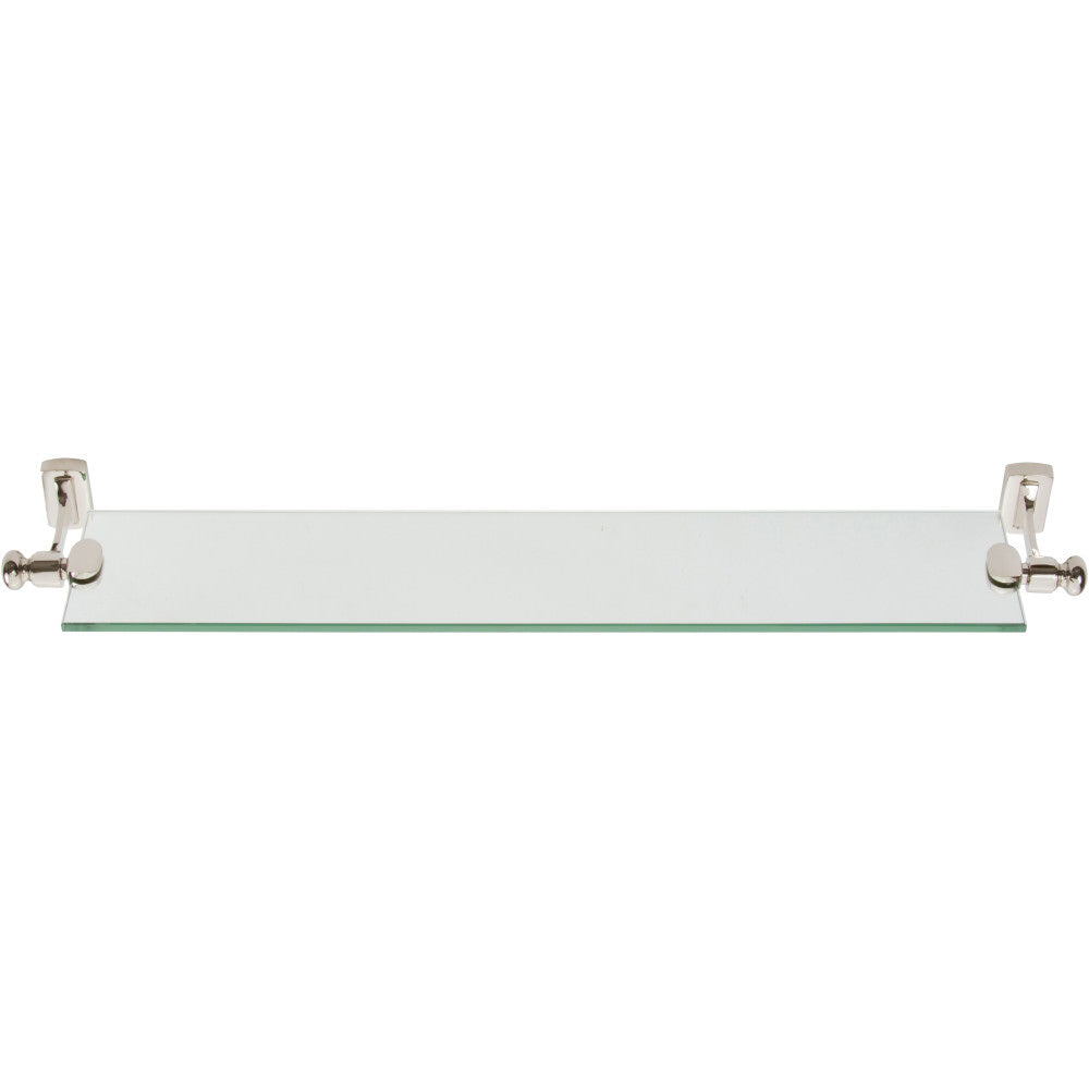 Atlas Homewares LGSF-PN polished nickel glass shelf