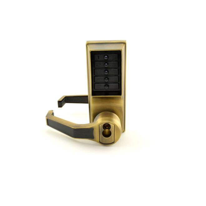 Kaba Simplex LL1021S05 antique brass combination entry with key override