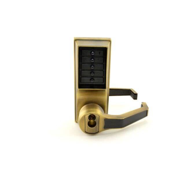 Kaba Simplex LR1021S05 antique brass mechanical pushbutton lock