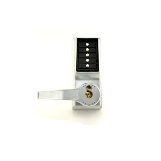 Kaba Simplex LR8148S26D satin chrome mechanical pushbutton lock