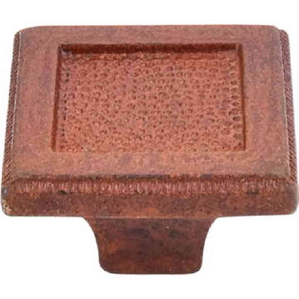 Top Knobs M1821 true rust square cabinet knob