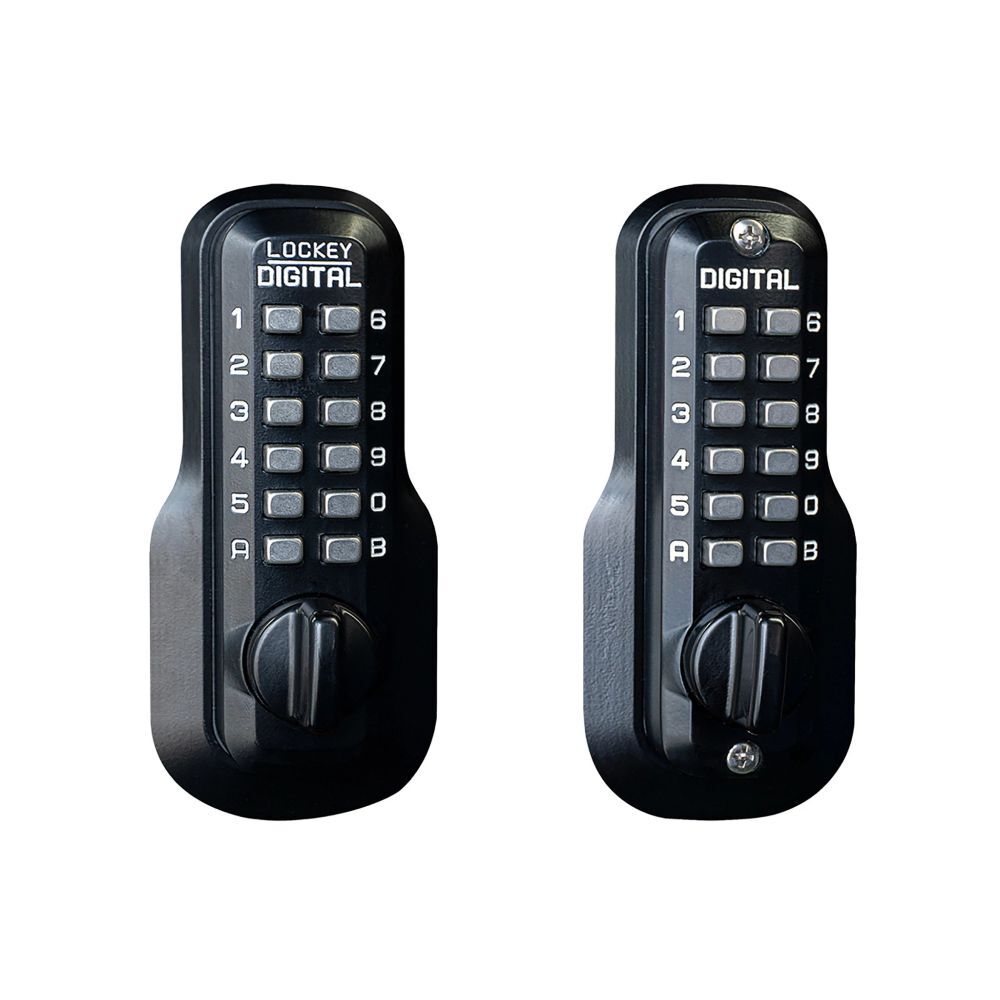 Lockey M210JBMGDC jet black mechanical pushbutton locksets