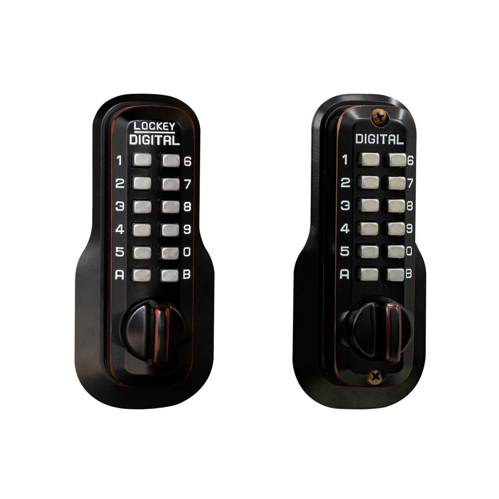 Lockey M210OILDC oil rubbed bronze mechanical pushbutton locksets