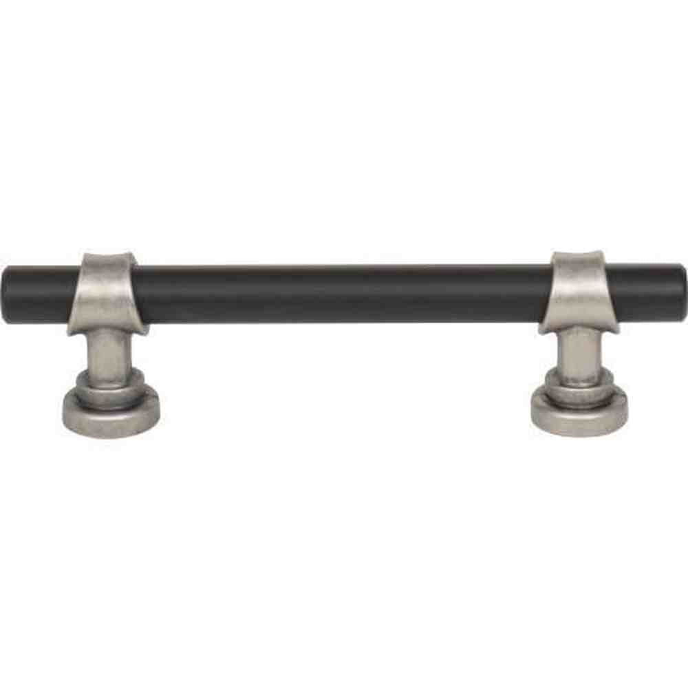 Top Knobs M2706 flat black / pewter antique cabinet pull