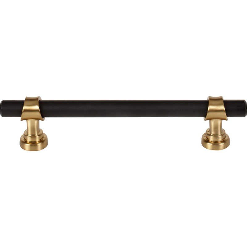 Top Knobs M2716 flat black and honey bronze cabinet pull