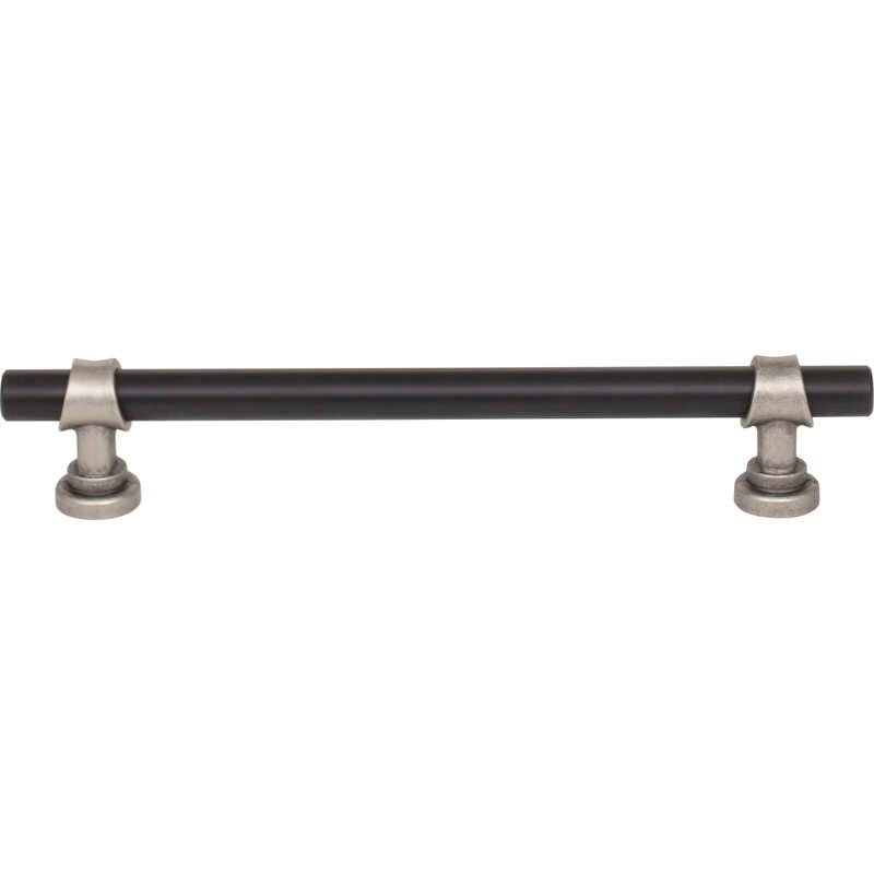 Top Knobs M2730 flat black and pewter antique cabinet pull