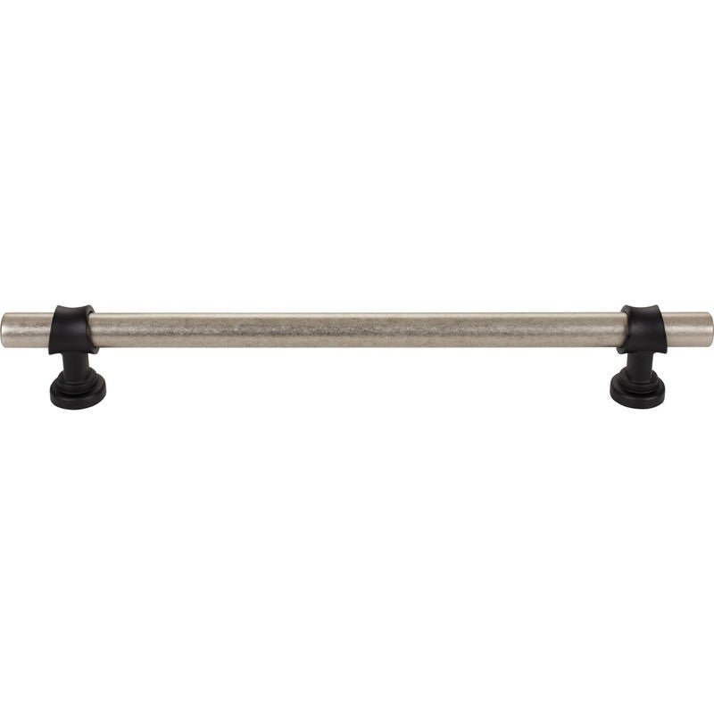 Top Knobs M2791 pewter antique and flat black cabinet pull / appliance pull