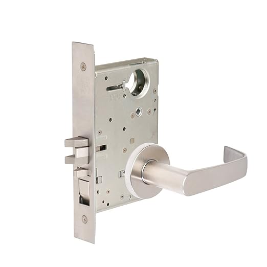 Corbin Russwin ML2051NSA626LC Single Cylinder Office Mortise Lock with Newport Lever and A Rose