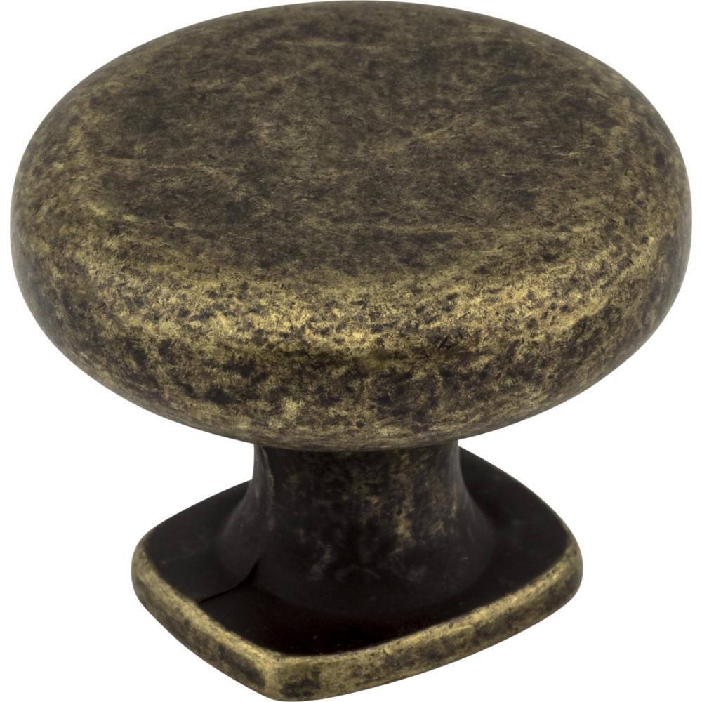 Jeffrey Alexander MO6303ABM-D distressed antique brass cabinet knob