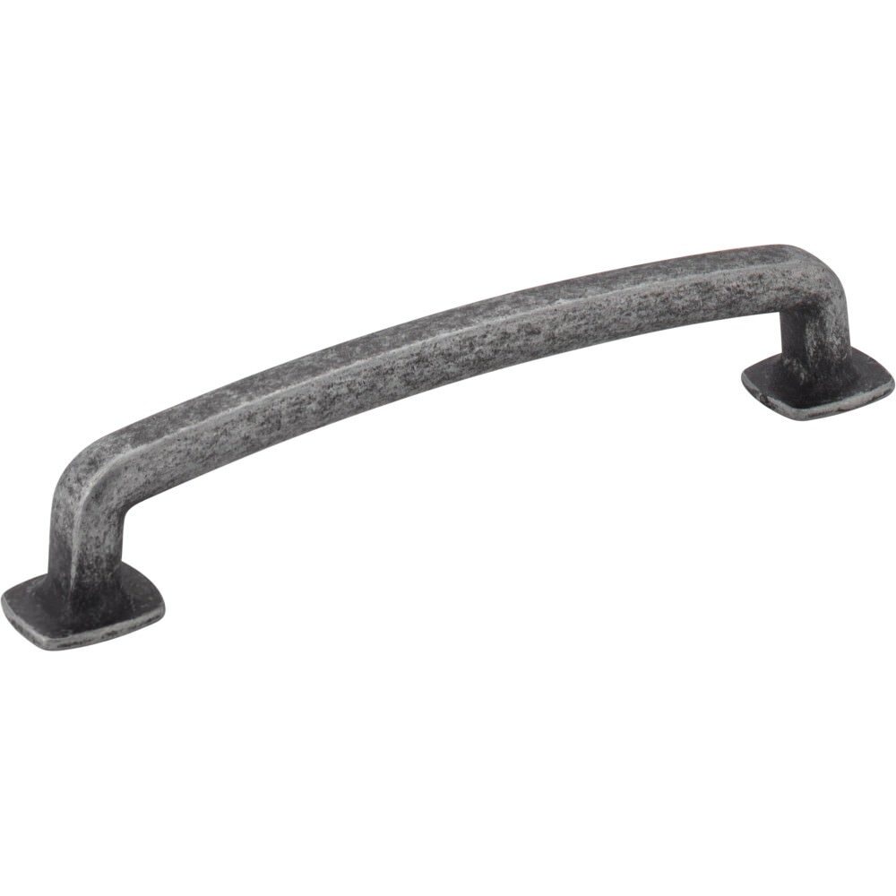 Jeffrey Alexander MO6373-128SIM-D distressed antique silver cabinet drawer pull