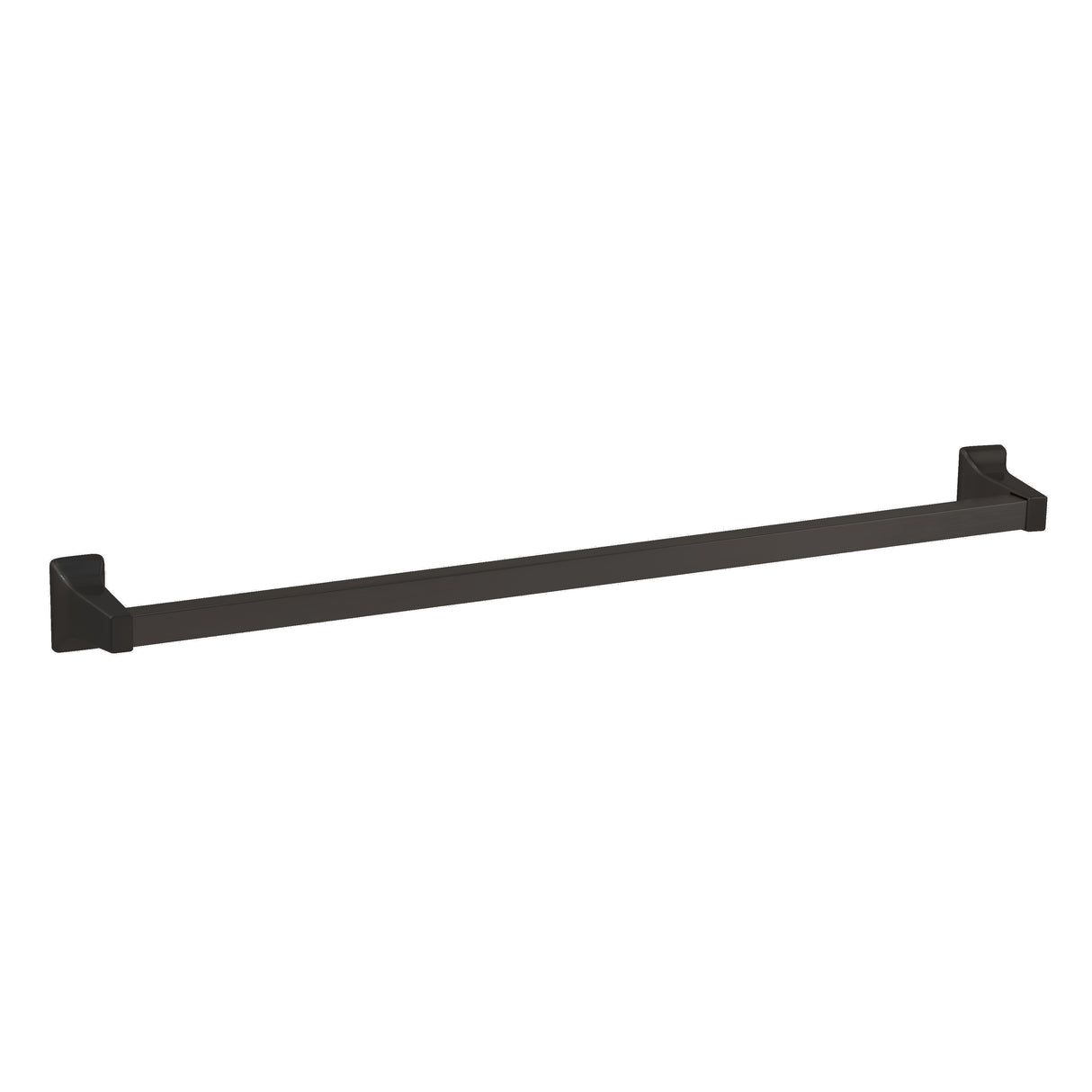 GEO GBA-OL2434 24" x 5/8" Traditional Towel Bar with 1" x 1-3/4" Base - Matte Black