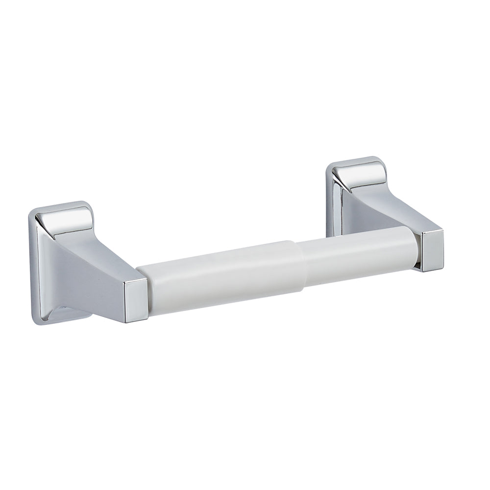 GEO GBA-OLSPHW 2-1/4" x 7-1/8" Traditional Surface Paper Holder with White Roller - Polished Chrome