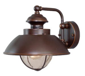 Vaxcel OW21501BBZ OW21501 10" Harwich Steel Outdoor Wall Light Burnished Bronze