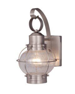 Vaxcel OW21861BN OW21861 7" Chatham Steel Outdoor Wall Light Brushed Nickel