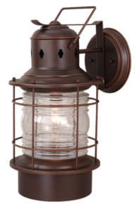Vaxcel OW37001BBZ OW37001 10" Hyannis Steel Outdoor Wall Light Burnished Bronze