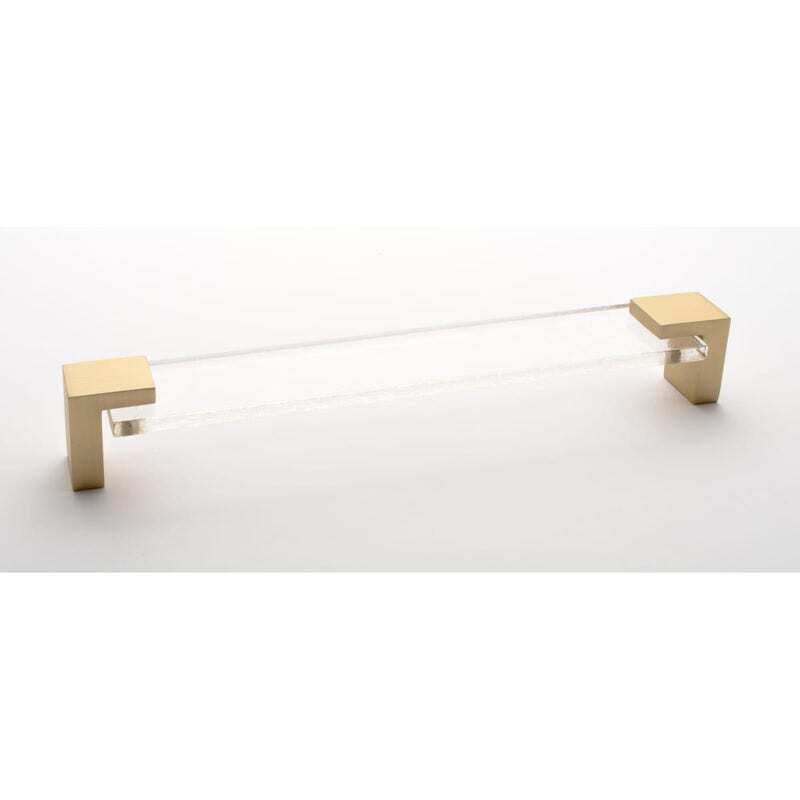Sietto P-1200-8-SB satin brass cabinet pull