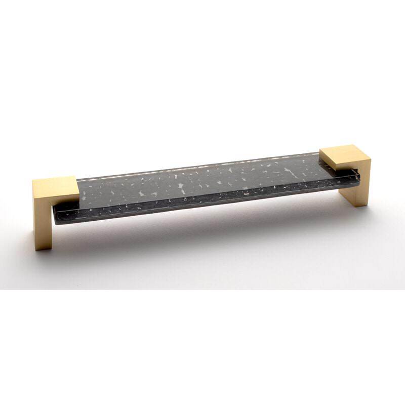 Sietto P-1202-8-SB satin brass cabinet pull