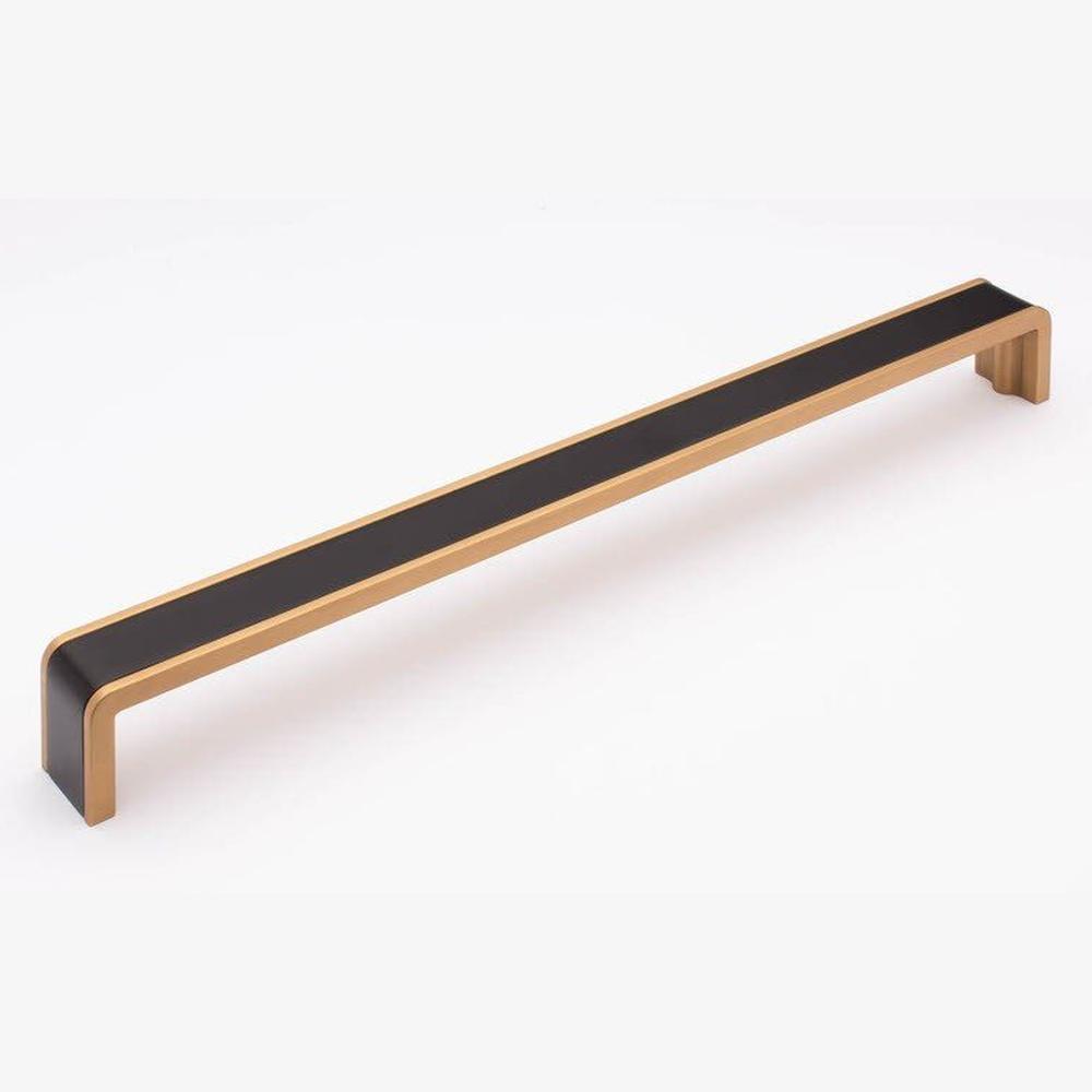 Sietto P-2000-12-MB-SB matte black/satin brass cabinet pull