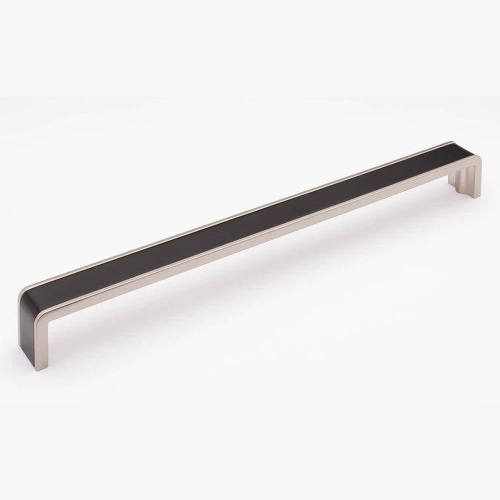 Sietto P-2000-12-MB-SN matte black/satin nickel cabinet pull