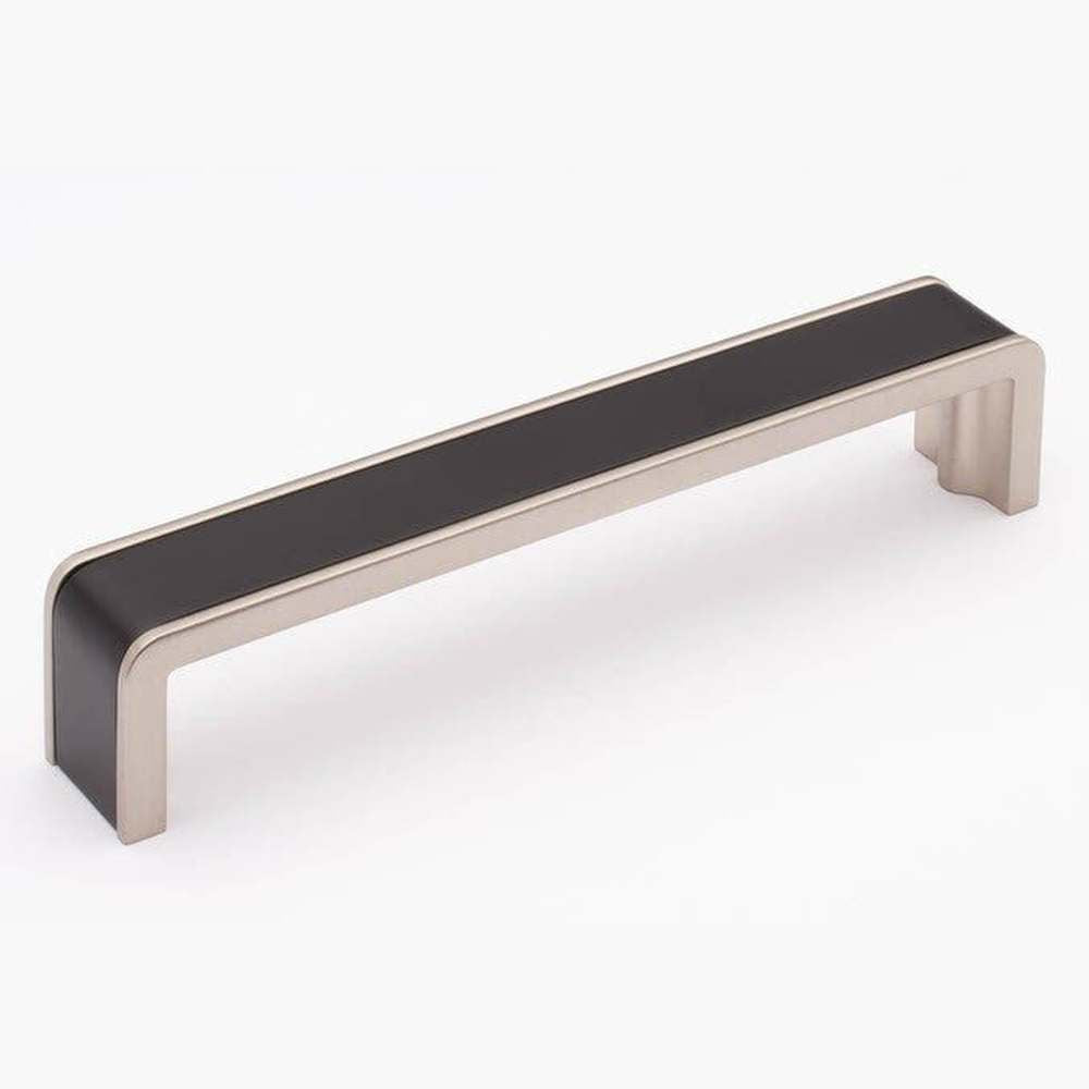 Sietto P-2000-6-MB-SN matte black/satin nickel cabinet pull