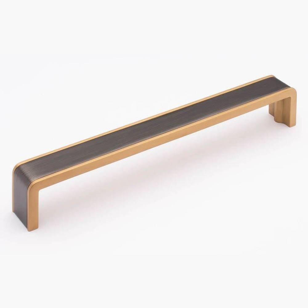 Sietto P-2000-8-G-SB gunmetal/satin brass cabinet pull