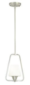 Vaxcel P0092 8" Calais Steel Mini Pendant Satin Nickel
