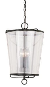 Vaxcel P0116 13-1/2" 630 Series Steel W/Clear Glass Pendant Noble Bronze