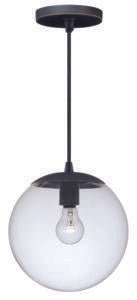 Vaxcel P0166 P0164 10" 630 Series Steel 1L Mini Pendant Black Iron