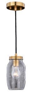 Vaxcel P0230 P0188 Jar Steel 1L Mini Pendant Natural Brass