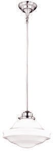Vaxcel P0244 P0242 12" Huntley Steel Pendant Satin Nickel