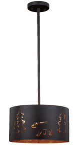 Vaxcel P0254 noble bronze and inner brass gold pendant lighting