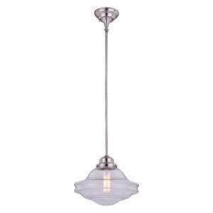 Vaxcel P0268 P0243 12" Huntley Steel Pendant Satin Nickel