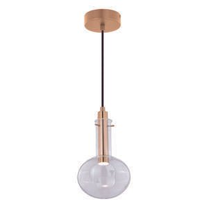 Vaxcel P0288 P0287 6-1/2" Bunsen Steel LED Mini Pendant Natural Brass