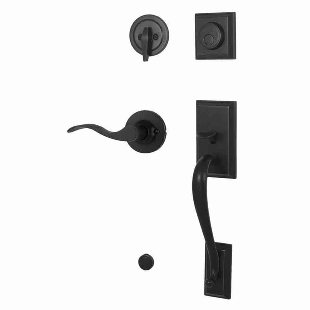 Weslock R2835-2X20020 matte black dummy handleset