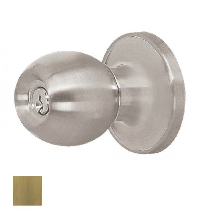 Cal-Royal REN00-5-KA3 antique brass keyed entry door knob