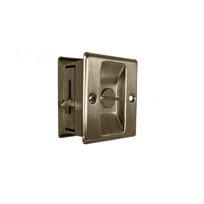 Cal-Royal SDL16-15A privacy pocket door lock in antique nickel, additional view