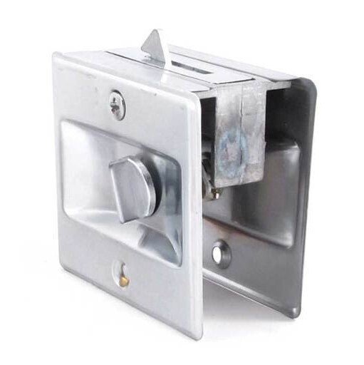 Cal-Royal SDL16-26D privacy pocket door lock in satin chrome, additional view