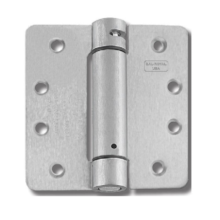 Cal-Royal SH3558R-26D spring hinge in satin chrome, additional view