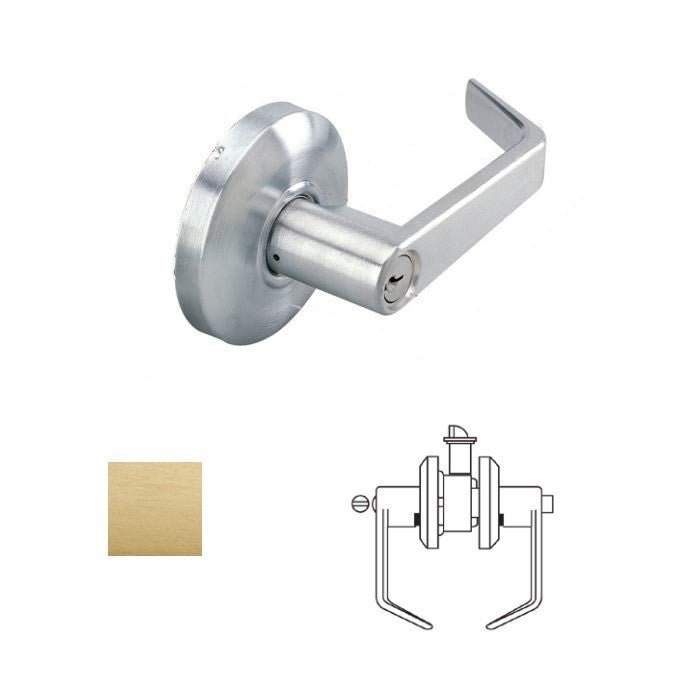Cal-Royal SL20-4 satin brass privacy door lever