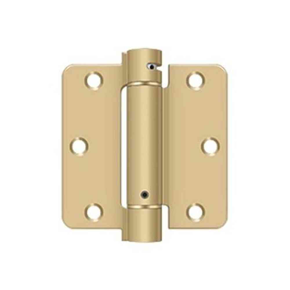 Orca Hardware SPR4014Z-4 satin brass spring hinge